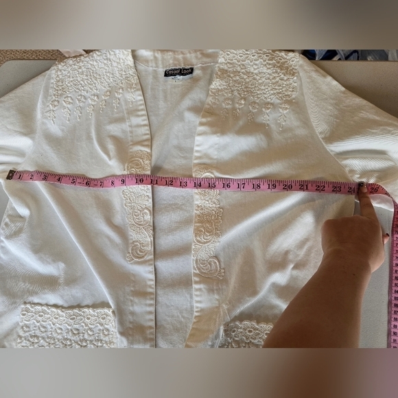 Vintage Casual Look Women's 100% Cotton Made In USA Embroidered Jacket Sz L. - Picture 7 of 10